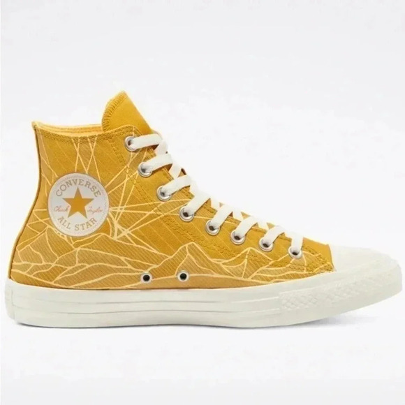 Converse Summer Daze Hi Top ** Hard to Find** Yellow EUC Unisex Men’s 7 Women 9 - Picture 15 of 16